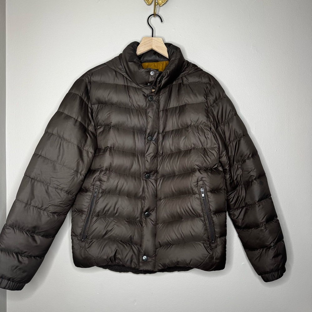 Gap Women's Size Medium Chocolate Brown Puffer Hooded Down Filled Jacket Coat